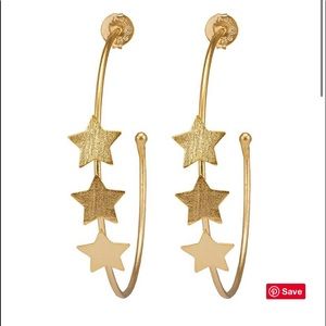 Silvia Star Hoop 18K Gold Plated